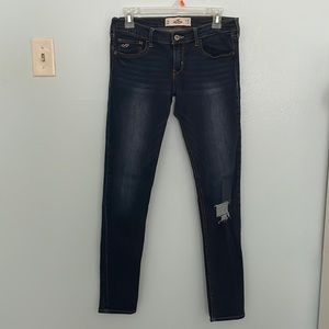 Blue Hollister skinny jeans